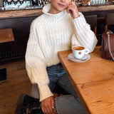 NLW Khaki Turtleneck Women Sweater Autumn Winter Long Sleeve  Jumper 2019 Knitted Loose Fashion Pullover Femme,